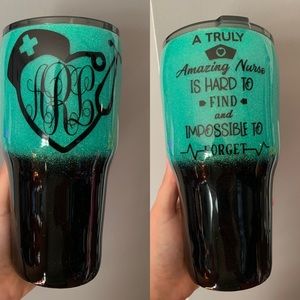 Nurse custom glitter Tumbler!